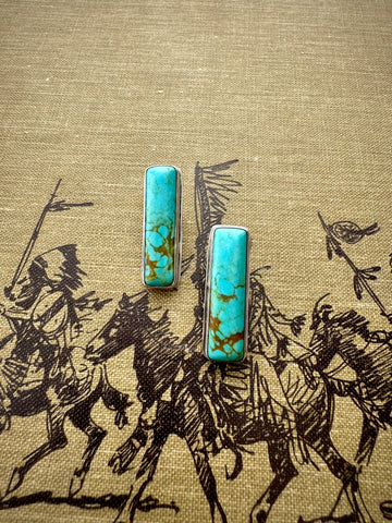 Turquoise Bar Studs