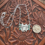 Mini Tyrone Turquoise Saddle Necklace