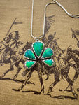 Green Aurora Opal Cluster Necklace