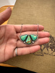 Triple Turquoise Engraved Flower Necklace