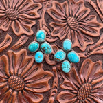 Turquoise Mountain Four Stone Earrings