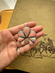 Pink Aurora Opal Cluster Necklace