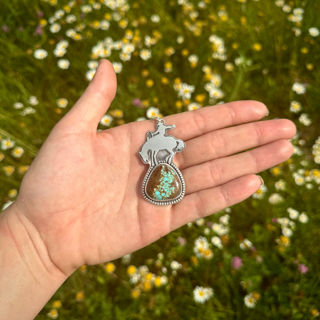 Turquoise horse necklace sales