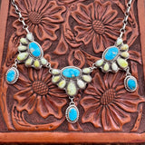Palomino-Blue Ridge Triple Cluster Necklace
