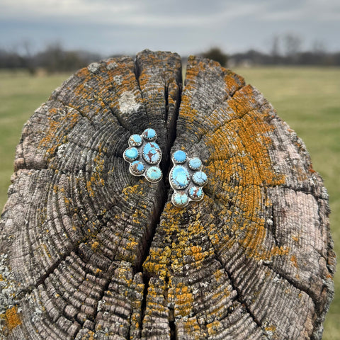 Golden Hills Cluster Earrings