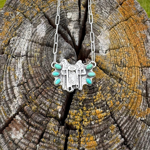 Mini Carico Turquoise Saddle Necklace