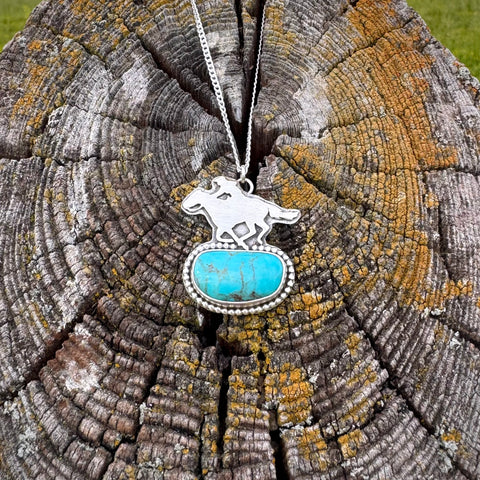 Kingman Running Cowgirl Necklace