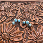 Golden Hills Triple Stone Earrings