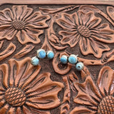 Golden Hills Triple Stone Earrings