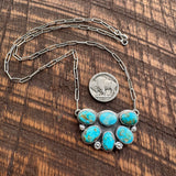 Turquoise Mountain Cluster Necklace
