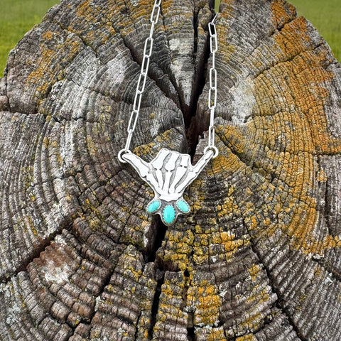 Turquoise Skelly Hand