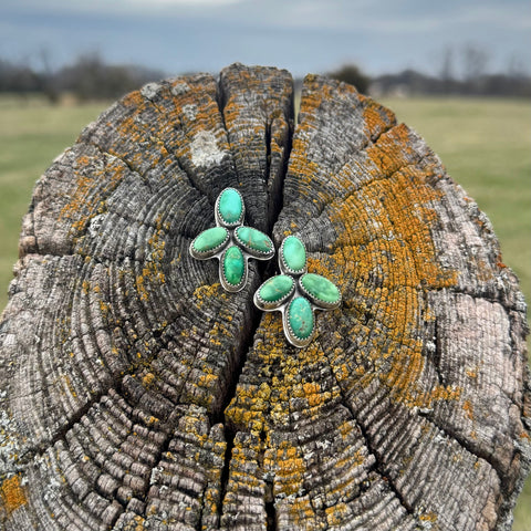 Emerald Valley Four Stone Earrings