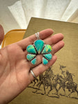 Blue Aurora Opal Cluster Necklace