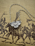 Triple Turquoise Engraved Necklace