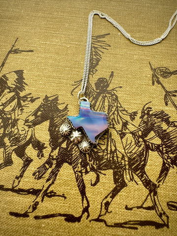 Purple Aurora Opal Texas Necklace