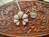 Pink Aurora Opal Cluster Necklace